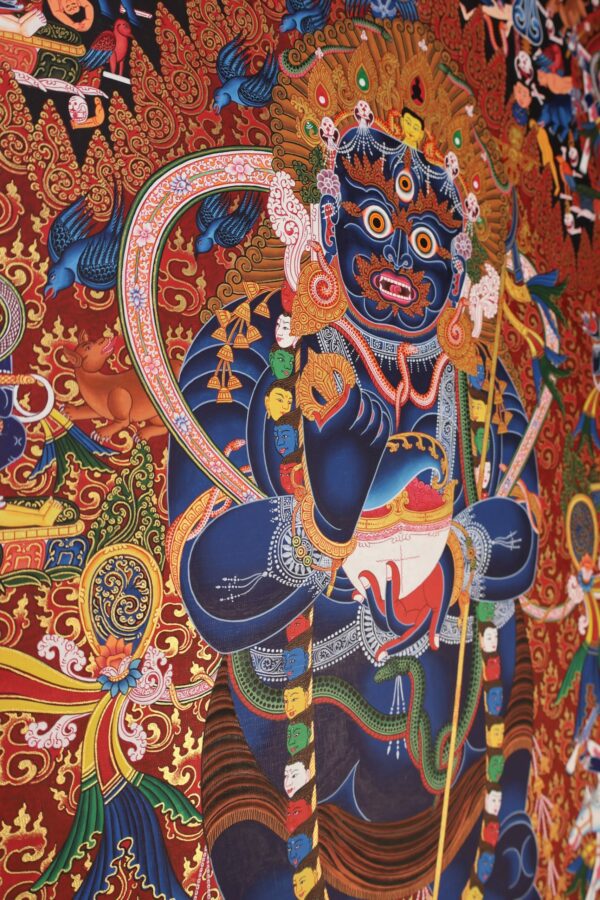 Thangka représentant la divinité Mahakala