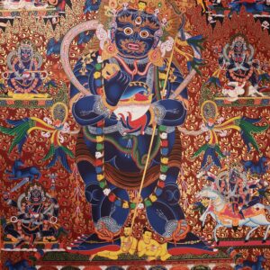 Thangka représentant la divinité Mahakala