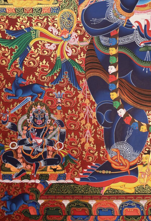 Thangka représentant la divinité Mahakala