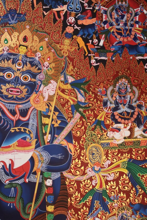 Thangka représentant la divinité Mahakala