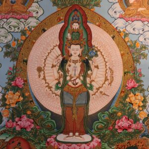 Thangka représentant Avalokiteshvara ou "le Seigneur des Mondes"